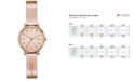 DKNY Women's Soho Rose Gold-Tone Stainless Steel Half-Bangle Bracelet Watch 24mm NY2308